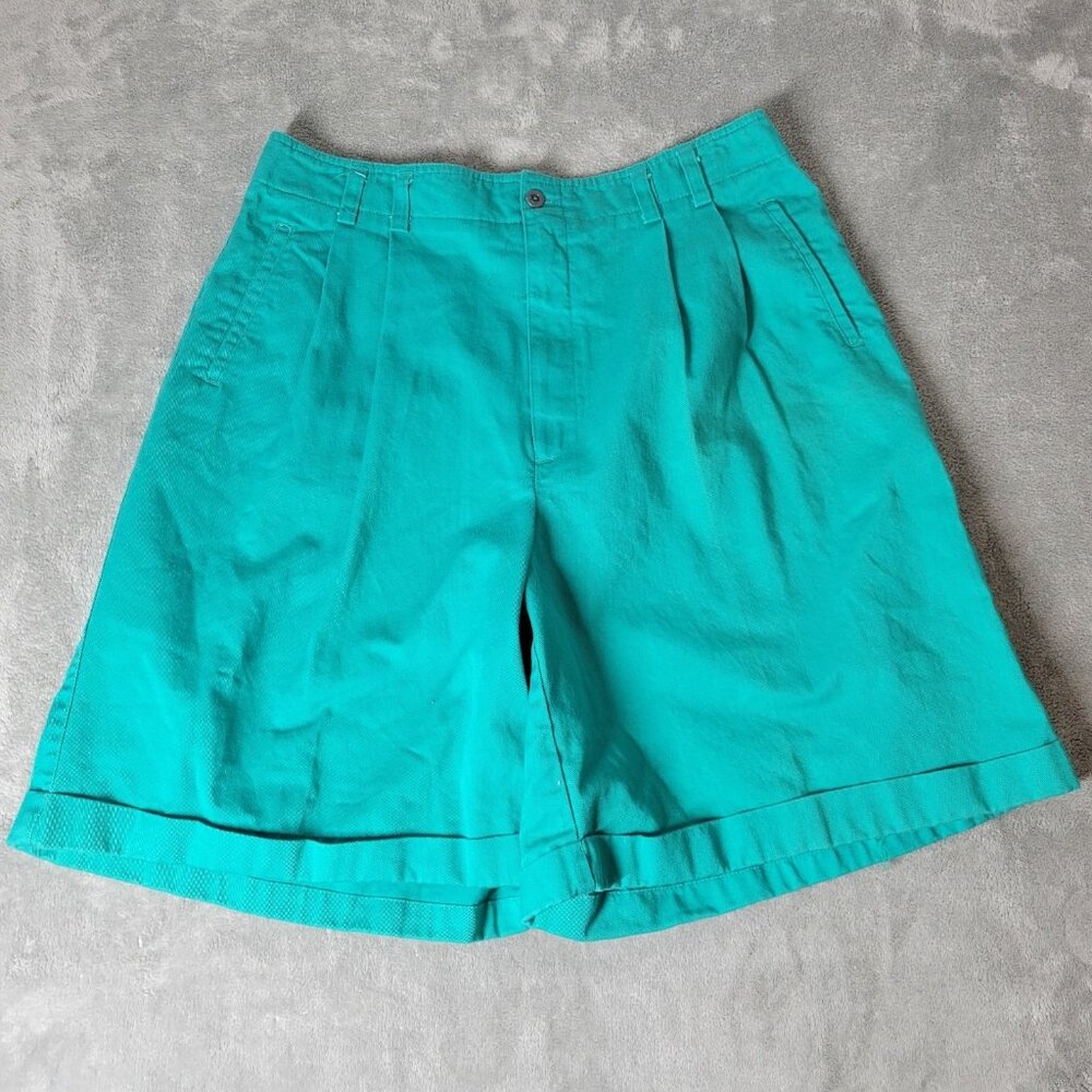 Westbound Womens Shorts 18 Plus Zip Fly Blue Cuff Hem Cotton Casual SHO16E - Picture 1 of 9